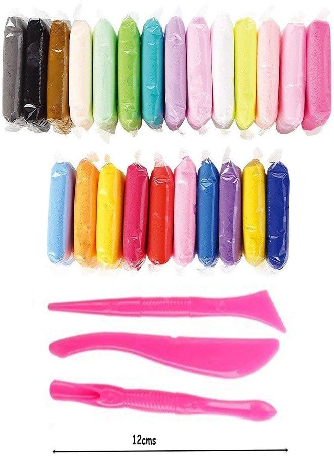 ikis DIY Super Light Modeling Air Dry Magic Clay Plasticine with Tools for Kids/Teens Children Play Non Toxic Dough (12 Colours) - Image 3